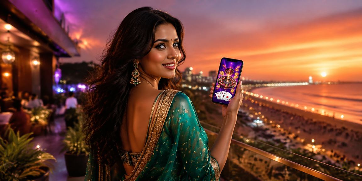 Mobile phone showing Teen Patti gameplay with traditional saree in background at Chennai